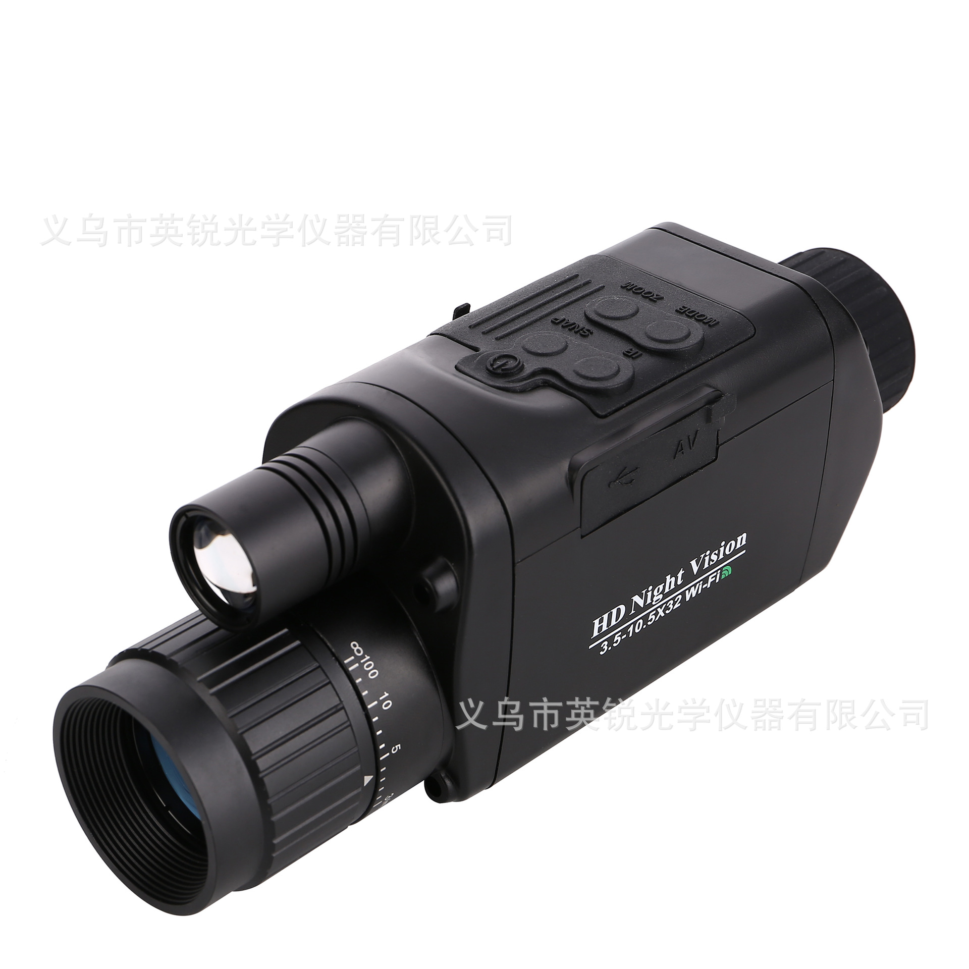 The new WIFI zoom night vision device features high-definition digital photography and video recording, infrared night vision, and long-distance detection without light