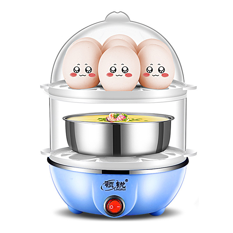 领锐蒸蛋器迷你多功能煮蛋器不锈钢家用双层煮蛋神器早餐机小家电