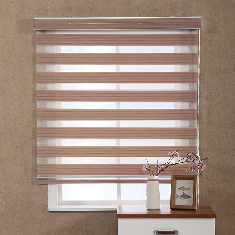 Supply and sell single-color Venetian blinds, vertical blinds, tear-resistant roller blinds, lifting double-layer soft gauze blinds, and UV-resistant blinds details Picture