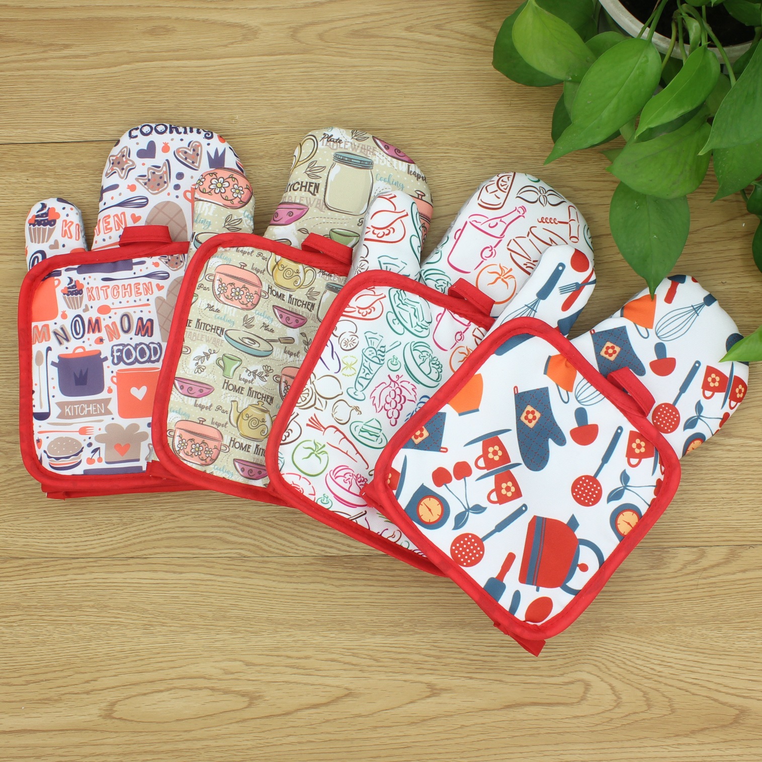 【LOVELY HOME】烘焙厨房隔热微波炉手套  烘焙BBQ手套  跨境货源 厨房隔热手套