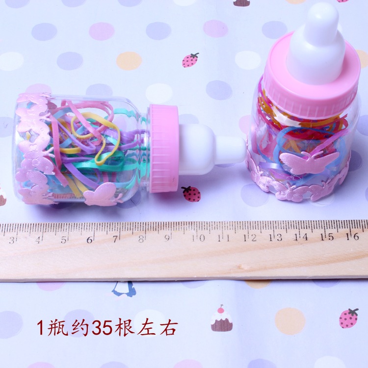 韩版儿童发饰/奶瓶装小皮筋/高弹力头绳产品图