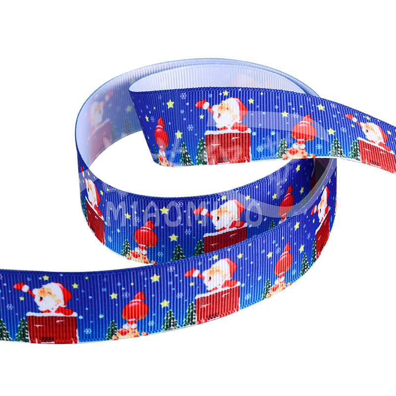 Christmas Decoration Tape Heat Transfer Ribbon High Density Polyester Ribbon Style Variety Of Holiday Gift Decoration Tape Wholesale Item Picture