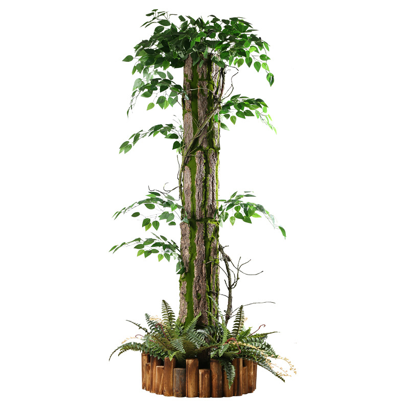 Venta al por mayor corteza de simulación granja original paisaje corteza natural madera real decoración de tuberías árbol falso/una pieza en lote Application Scenario