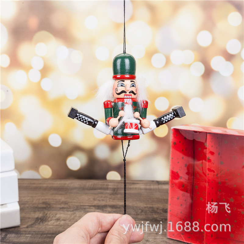 New 15Cm Nutcracker String Soldier Puppet Crafts Wholesale Creative Christmas Hanging Gift Toys Application Scenario