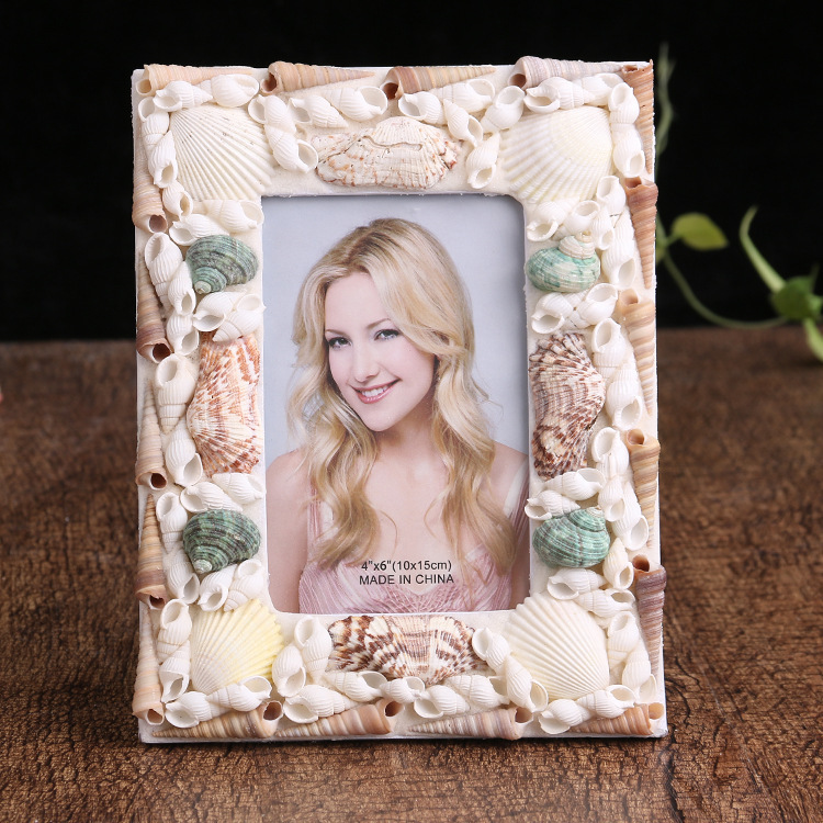 创意地中海照片墙/相册相框墙/贝壳产品图
