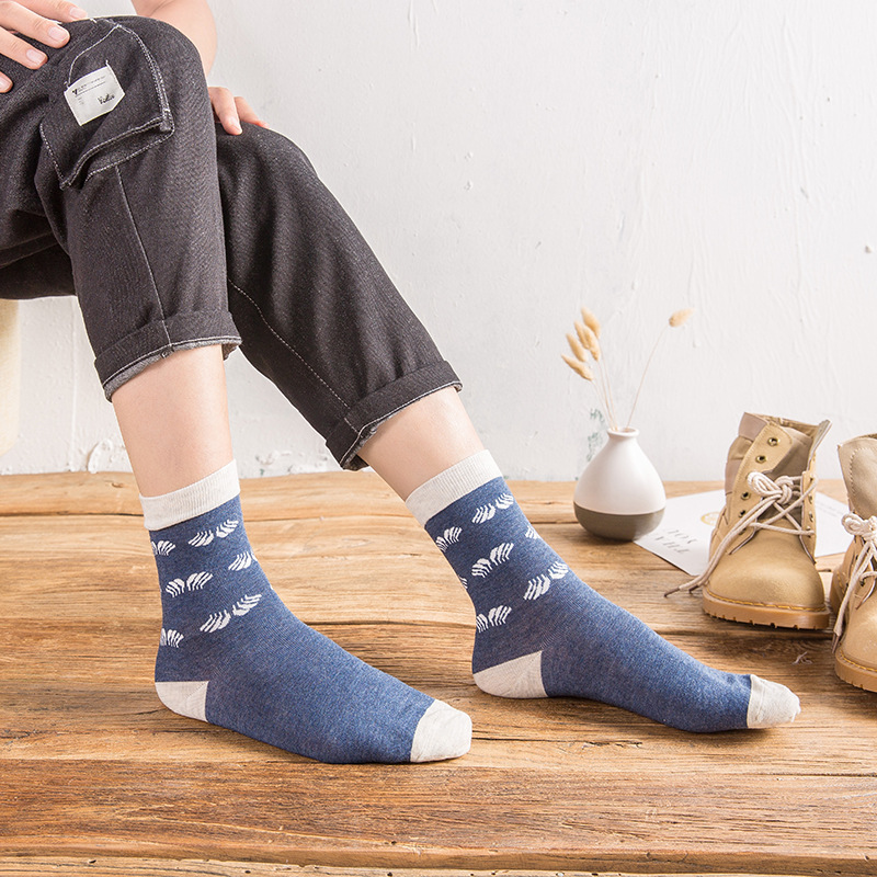 Autumn And Winter Pure Cotton Socks Men's Warm Leisure Business Tube Men's Socks Breathable Sweat Absorption Thick Cotton Socks Wholesale details Picture