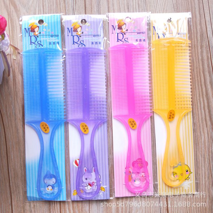 Dollar shop two-sided comb imitation beef tendon comb plastic hair comb one dollar a wholesale department store