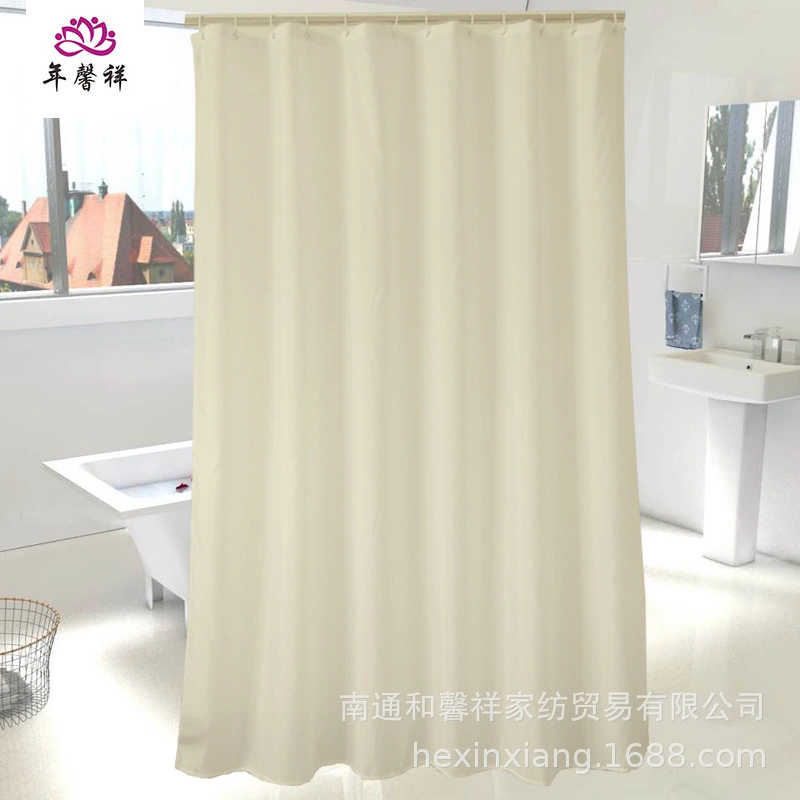 Beige Shower Curtain Pure Pigment Bath Curtain Beige Chunya Polyester Shower Curtain Wholesale Hotel Shower Curtain Waterproof
