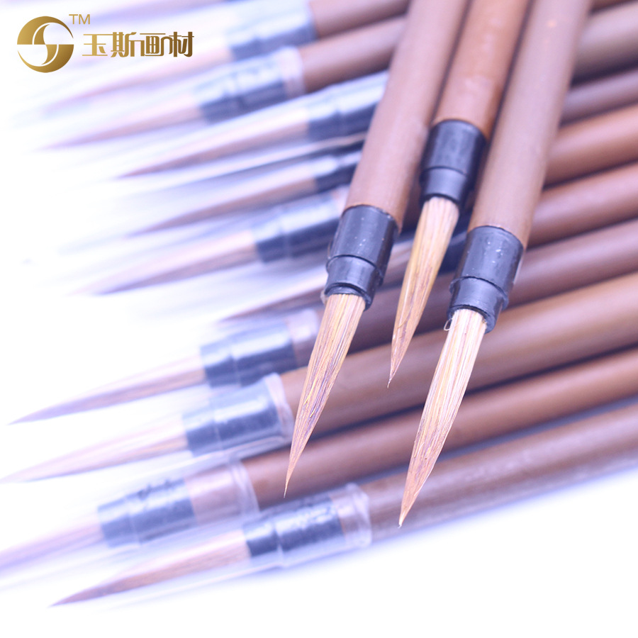Small Blade Bar Pen Painted Line Pen Flower Branch Bright Point Eyebrow Pencil Small I Pattern Chinese Painting Flower And Bird Seiko Large, Small, Small, Medium And Small Guiping Pen Specification drawing