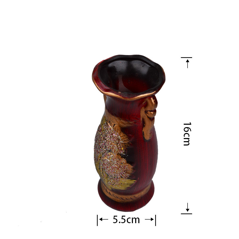 一件代发经典陶瓷红木花瓶  仿红木印花  家庭工艺品 古艺产品详情图2