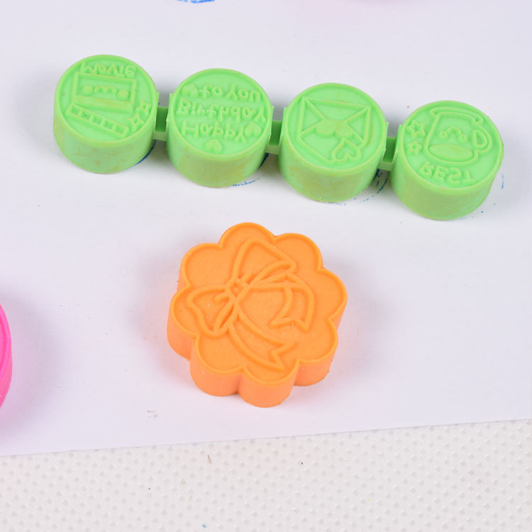 Wholesale of plastic children's cartoon cute rabbit toy stamps, household rewards, student gifts and creative stamps Specification image