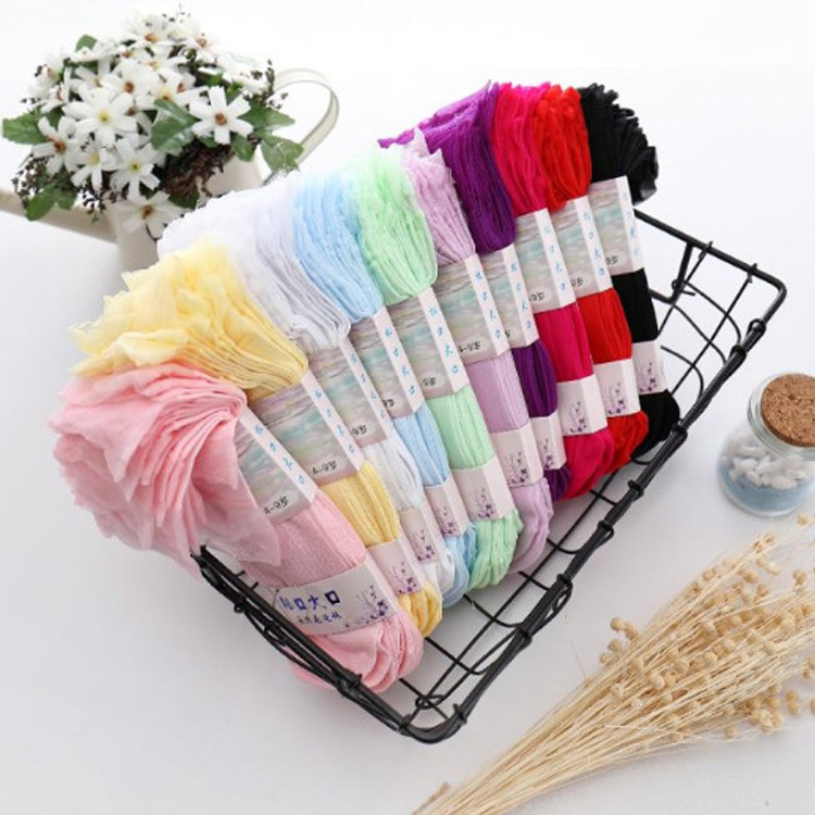Spring/Summer 2021 open-mouthed children's silk stockings, candy-colored silk lace stockings, ultra-thin short silk stockings, dancing stockings Application Scenario