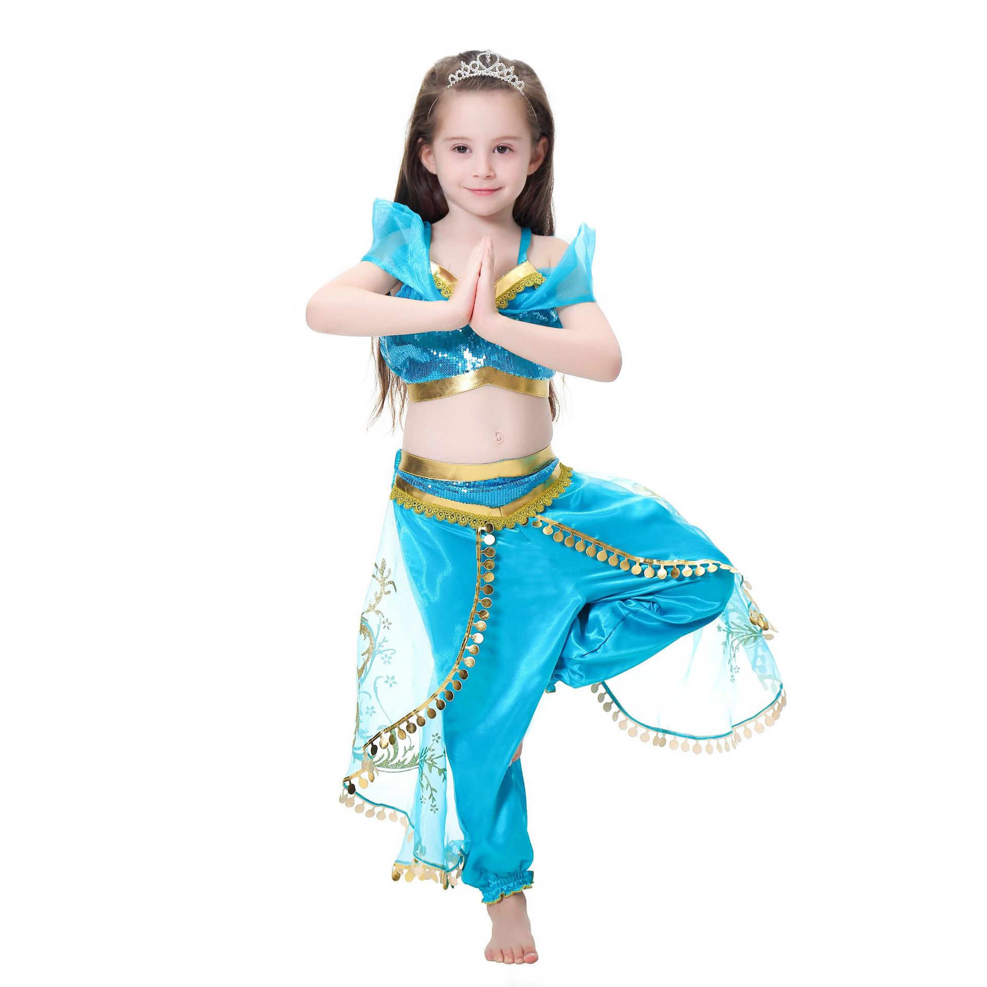 2019 Jasmine Princess Dress, new European and American Halloween children's dress, children's dress, girls' dress