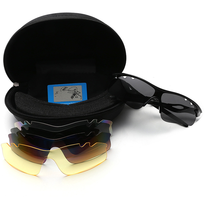 Wholesale cycling glasses, polarized sunglasses, outdoor sets, sports glasses, bicycle windproof sunglasses 9302 sets Specification image