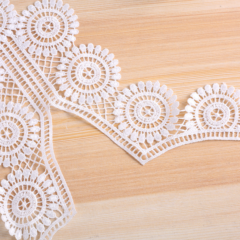 Manufacturers Direct Neckwear Water Soluble Lace Lace Hollow Polyester Flower Garment Accessories Computer Embroidery Lace Specification drawing