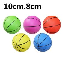 Inflatable rubber small leather ball Children's toy 8CM small basketball football bouncing ball cat cat toy small hair ball