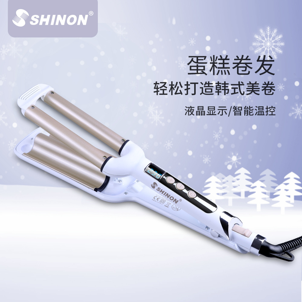 Wave-curling beauty Bar home hair salon automatic curling iron with LCD display dry and wet dual-purpose curling iron in stock wholesale