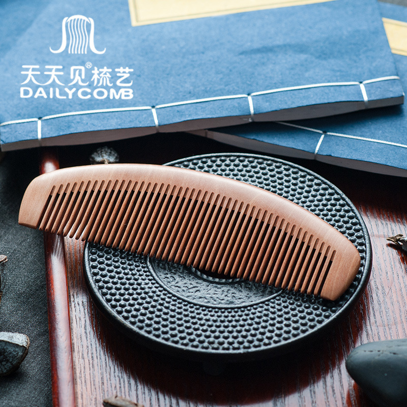 handmade old peach comb