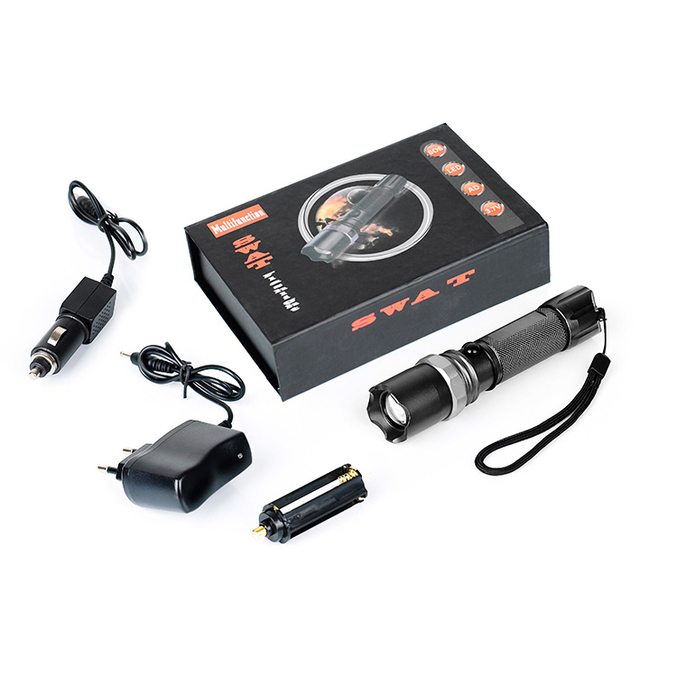 High-intensity flashlight, aluminum alloy zoom, charging, household lighting, outdoor camping, exit, small flashlight Specification image