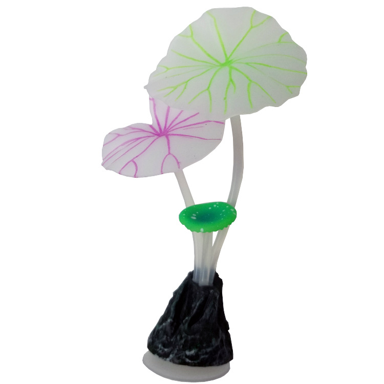 Fish tank simulation lotus leaf mushroom decorations, multiple colors of simulation coral tree small jellyfish decorations Item Picture