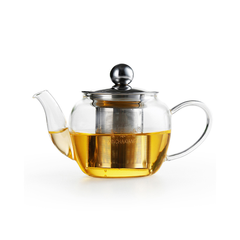 陶煲王 高硼硅玻璃小茶壶 引嘴过滤泡茶壶 透明茶具现货一件代发详情图5