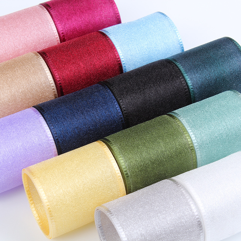 Dingxin Korean Ribbon Bright brushed mesh tape, DIY handmade hair accessories, clothing, flower bouquets, packaging, wide edge snow yarn tape Application Scenario
