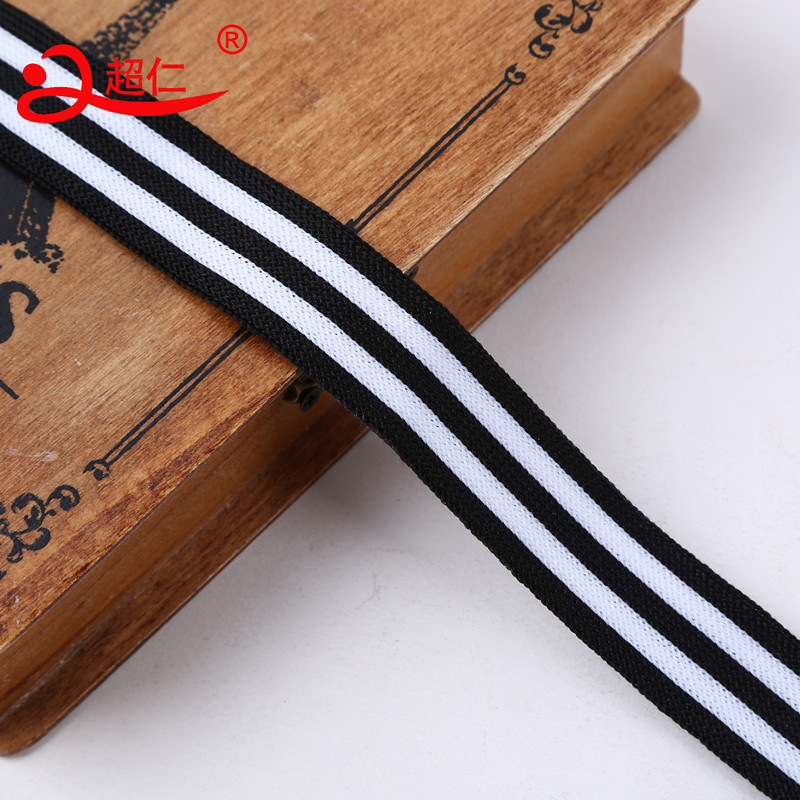Striped Intercolored Webbing Micro-Elastic Knit Band Elastic Elastic Webbing Clothing Pants Elastic Band Edging Band Available details Picture