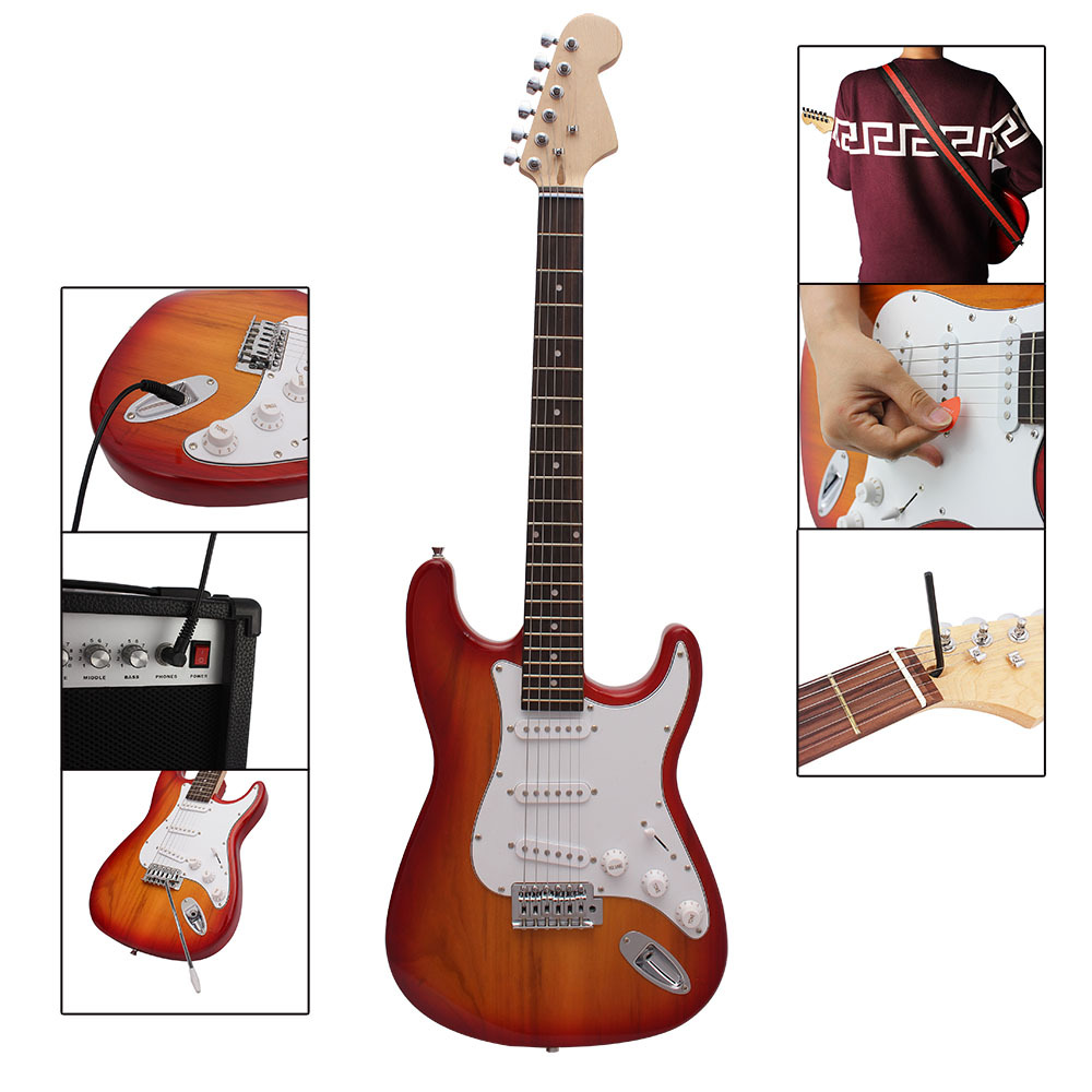IRIN39寸电吉他单摇ST电吉他套装专业级摇滚弹拨乐器吉他guitar详情图4