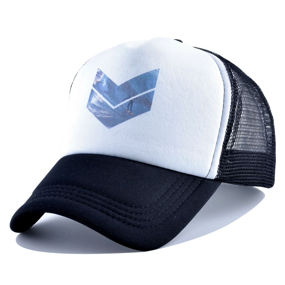 Cross-border Source Personality surfer hat summer Men's women's net cap baseball cap AliExpress wish