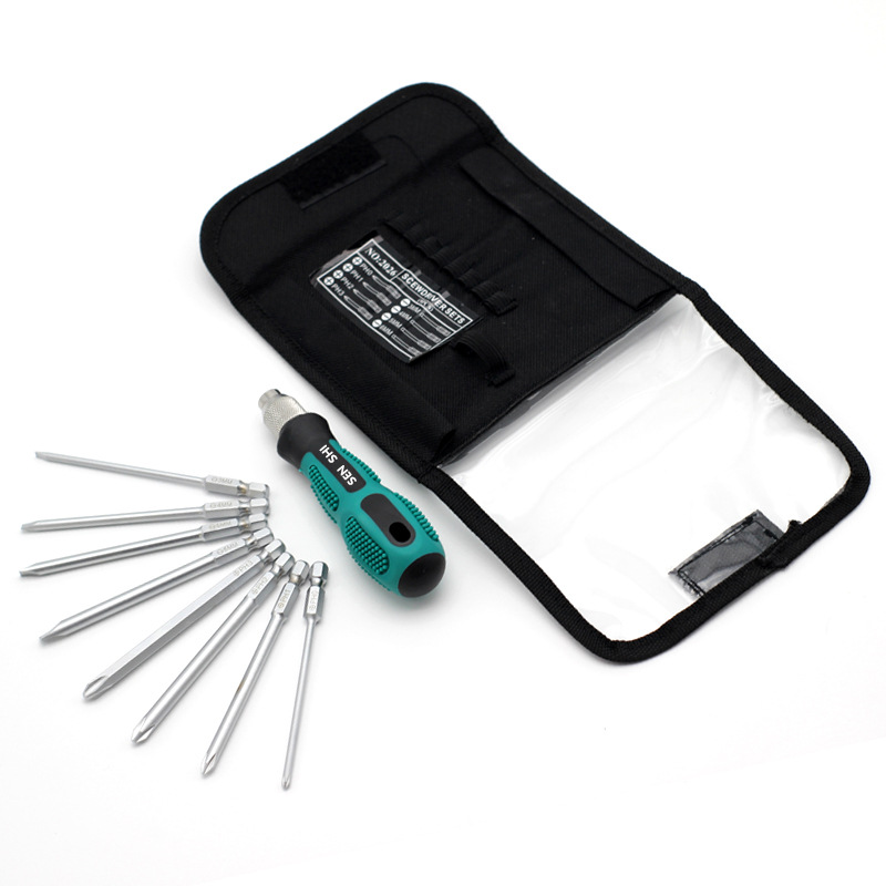 Chromium vanadium eight-head screwdriver portable bag set, 8-in-one screwdriver set, maintenance tool portable bag Application Scenario