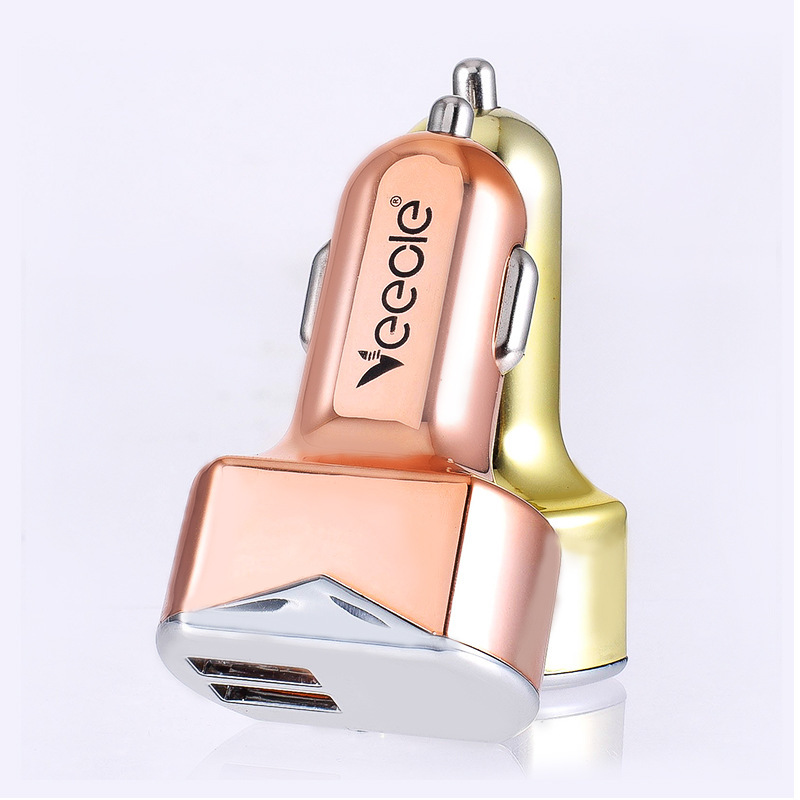 车载充电器万能型多功能点烟器usb快冲插头一拖二汽车用手机车充