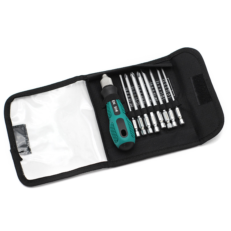 Chromium vanadium eight-head screwdriver portable bag set, 8-in-one screwdriver set, maintenance tool portable bag Specification image