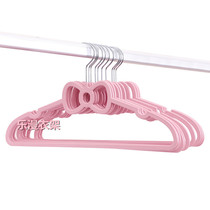 Girl heart pink love bow type plastic coat hanger non-slip student dormitory clothes hanging clothes support manufacturers wholesale
