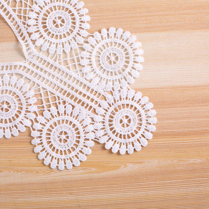 Manufacturers Direct Neckwear Water Soluble Lace Lace Hollow Polyester Flower Garment Accessories Computer Embroidery Lace Application Scenario