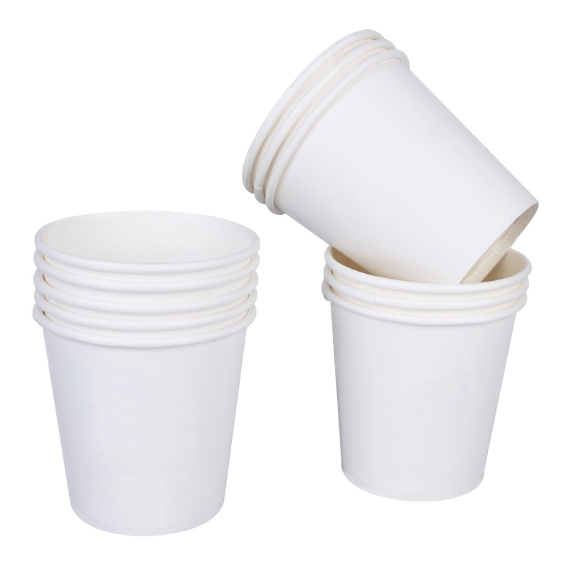 白色一次性纸杯制定批发酸牛奶试饮吃品尝热饮茶水广告咖啡小纸杯详情图5
