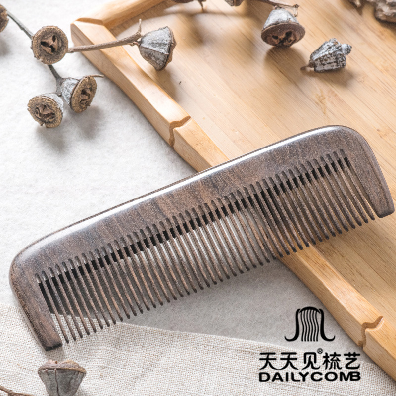 Every Day To See The Wood Comb Shen Noble Treasure Wood Strip Long Straight Strip Comb Tooth Manufacturers Engraved Specification drawing