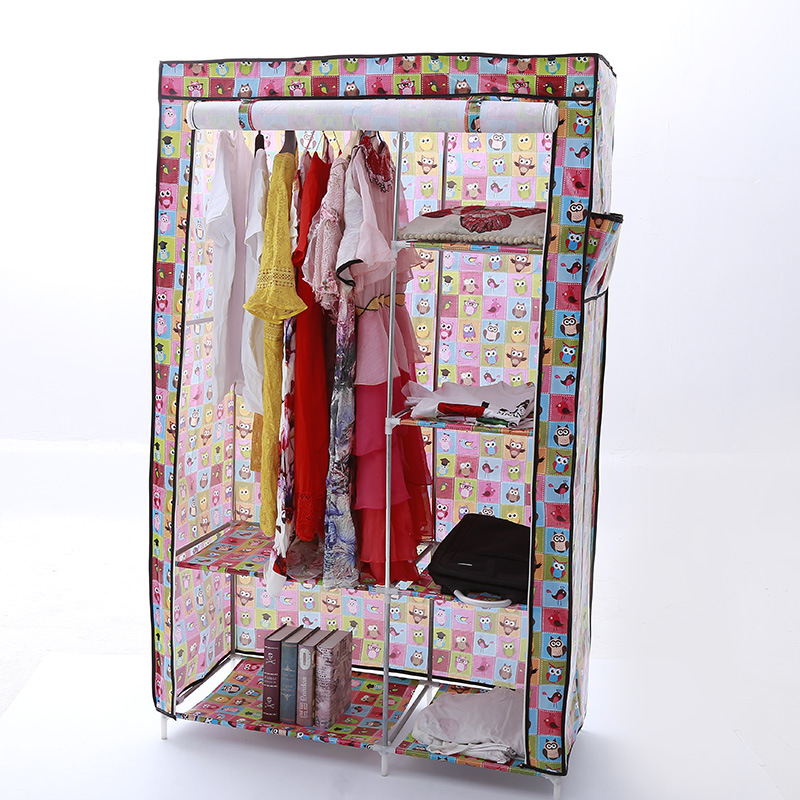 Supply the whole simple wardrobe non-woven printed wardrobe dustproof folding cabinet zipper storage cabinet wholesale Application Scenario