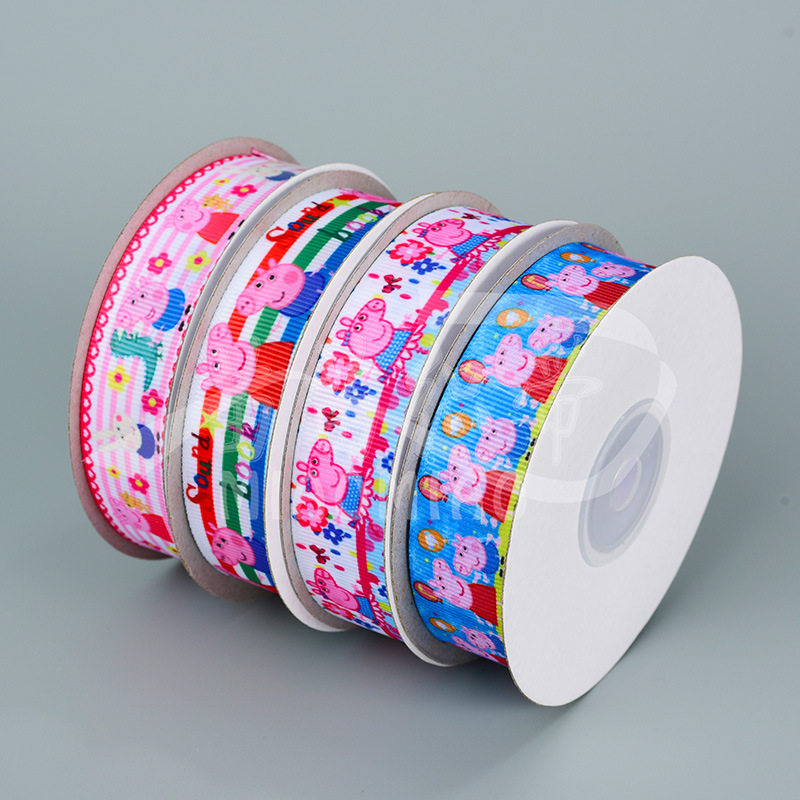2.5Cm Polyester Webbing Cartoon Heat Transfer Webbing Exquisite Printed Webbing Styles
