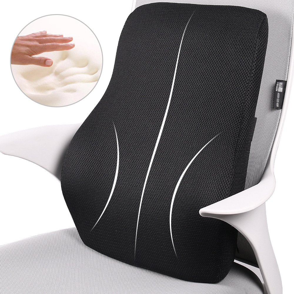 Cross-Border Amazon New Waist Support Car Seat Cushion Memory Cotton Waist Support Office Seat Waist Cushion
