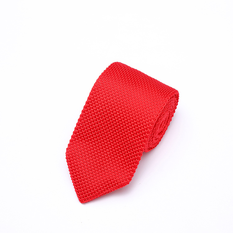 A new fashionable and trendy solid-color tie suitable for both men and women, a versatile polyester pointed-toe tie for casual winter Specification image