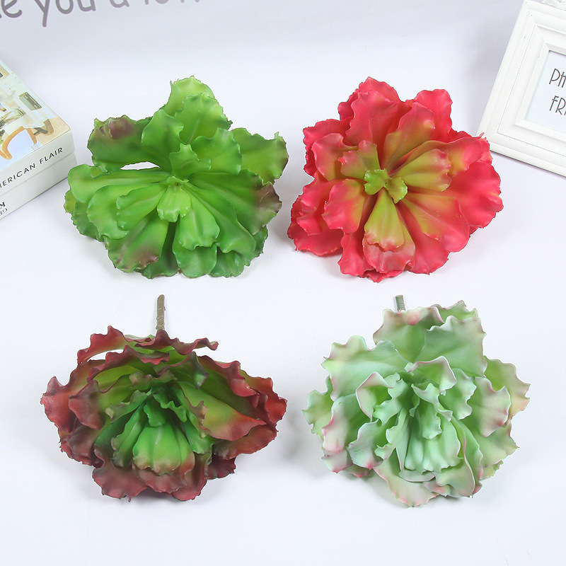 Factory Direct Sales Simulation Succulent Queen Flower Simulation Plant Bonsai Soilless Plant Plastic Flower Cross-Border E-Commerce details Picture