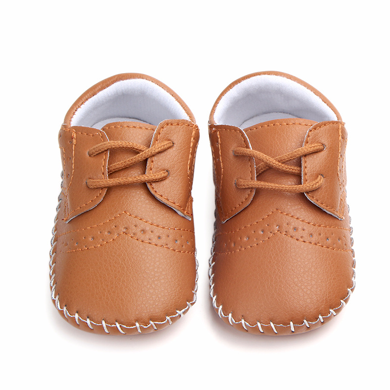 外贸新款批发婴儿学步鞋 babyshoes 手工缝线环保PU宝宝鞋 1450详情图2