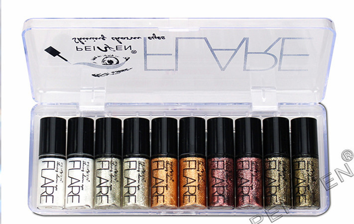 Fina perla diamante sombra de ojos líquido 15 colores aficionados usted eyeliner lentejuelas brillo suave fino cepillo cabeza transfronteriza al por mayor especial para el comercio exterior Item Picture