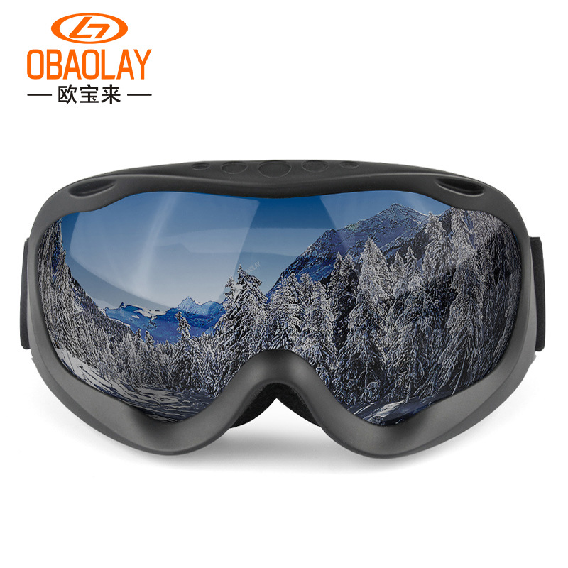 亚马逊爆款滑雪镜双层防雾球面成人男女滑雪眼镜 滑雪护目镜详情图2
