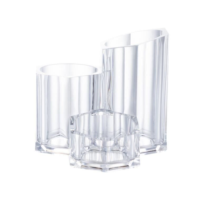 Hot-selling 3-grid acrylic eyebrow pen holder, acrylic product, acrylic pen holder, brush holder, storage box, table card Item Picture