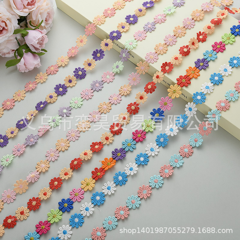 厂家现货彩色/diy服装辅/牛奶丝花边细节图