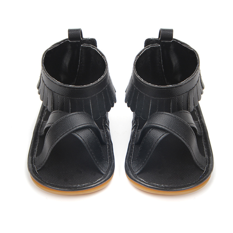 Wholesale rubber-soled baby shoes, walking shoes, fringed bow baby shoes, Velcro sandals for foreign trade 0967 details Picture