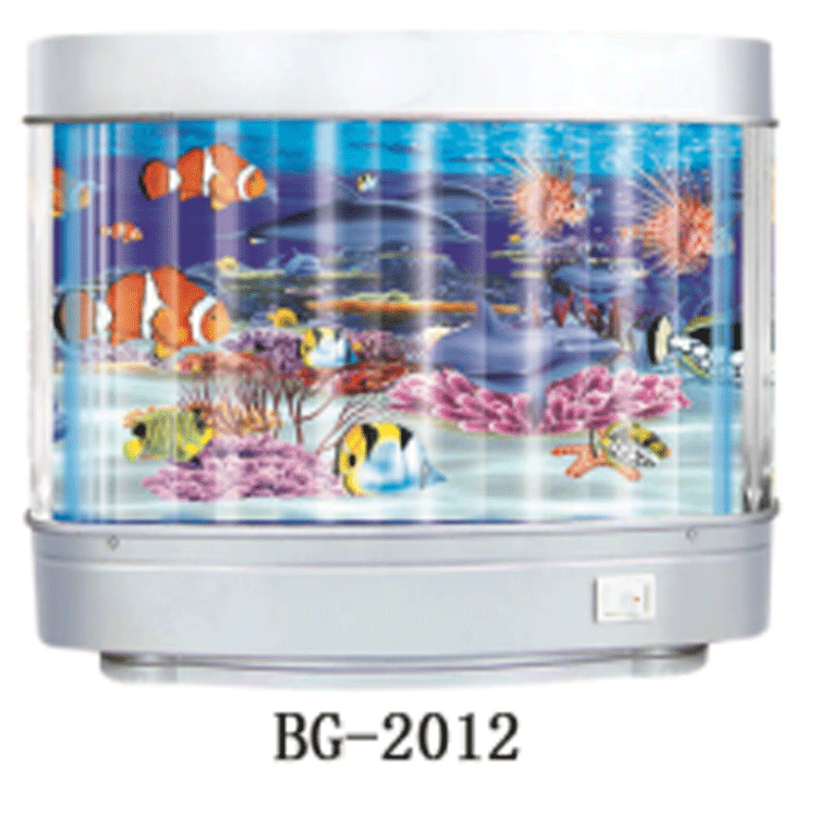 Mini electronic aquarium light fish tank landscape creative plug-in fish tank sea view light fish painting Light fish artist home decoration details Picture