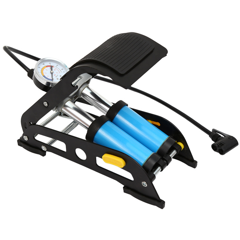 Foot pump Mini portable electric car pump high pressure double tube foot pump Item Picture