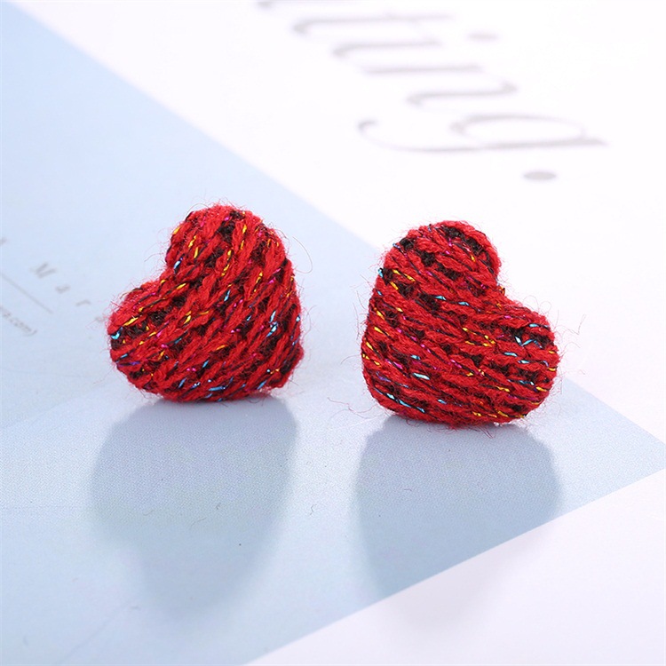 Korean Version Fashion Autumn And Winter Earrings Love Round Square Five-Pointed Star Earrings Female Simple Short Matching Earrings details Picture